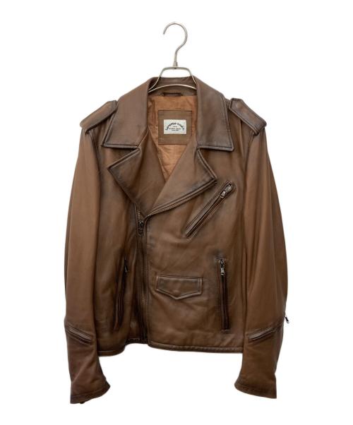 LORENZO ASOLA（ロレンツォアゾラ）LORENZO ASOLA (ロレンツォアゾラ) ダブルライダースジャケット ブラウン サイズ:SIZE 46の古着・服飾アイテム