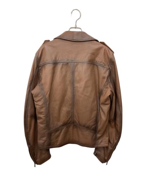 LORENZO ASOLA（ロレンツォアゾラ）LORENZO ASOLA (ロレンツォアゾラ) ダブルライダースジャケット ブラウン サイズ:SIZE 46の古着・服飾アイテム