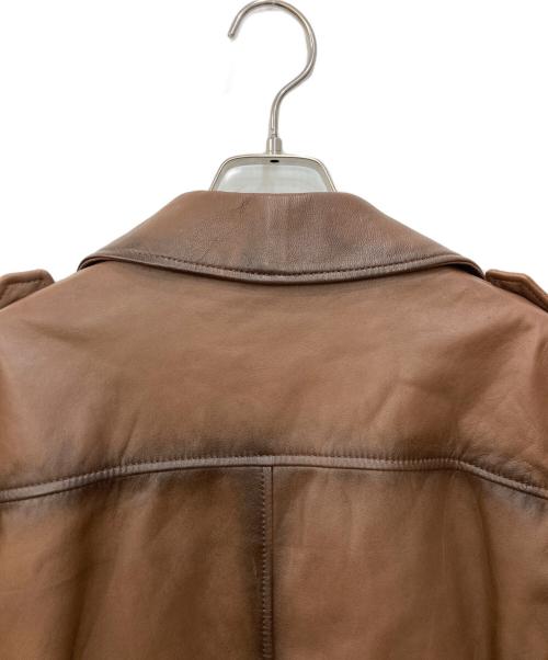 LORENZO ASOLA（ロレンツォアゾラ）LORENZO ASOLA (ロレンツォアゾラ) ダブルライダースジャケット ブラウン サイズ:SIZE 46の古着・服飾アイテム