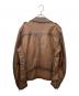 LORENZO ASOLA (ロレンツォアゾラ) ダブルライダースジャケット ブラウン サイズ:SIZE 46：18000円