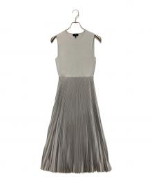 theory（セオリー）の古着「Satin Texture Crew SL PLT DR」｜グレー