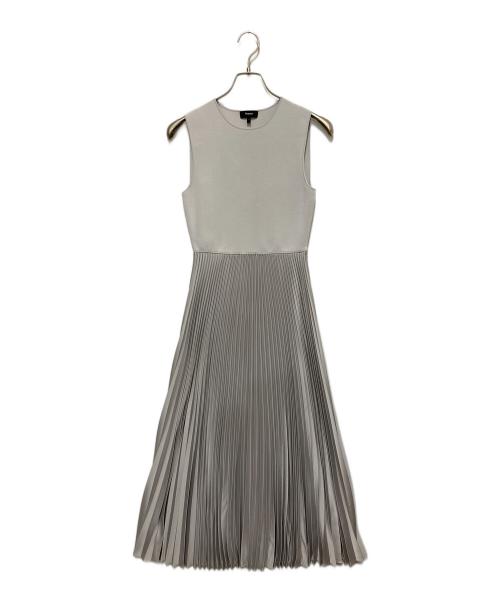 theory（セオリー）theory (セオリー) Satin Texture Crew SL PLT DR グレー サイズ:Pの古着・服飾アイテム