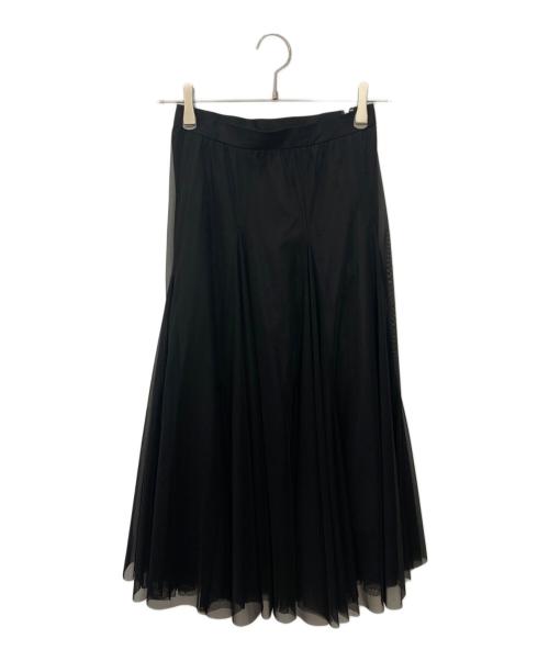 ANAYI（アナイ）ANAYI (アナイ) タックシアースカート ブラック サイズ:34の古着・服飾アイテム