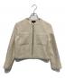 theory（セオリー）の古着「CROPPED JKT LIBERTY TWEED  ノーカラージャケット　クロップド ジャケット リバティ ツイード」｜ベージュ