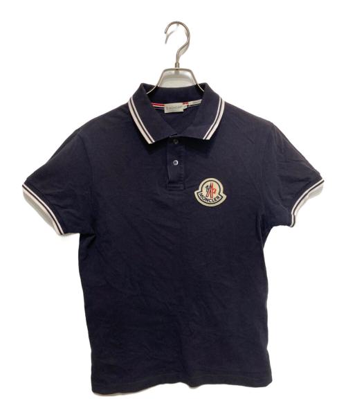 MONCLER（モンクレール）MONCLER (モンクレール) スリムフィットワッペンポロシャツ ネイビー サイズ:Lの古着・服飾アイテム