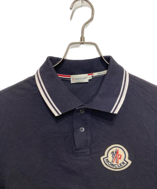 MONCLER（モンクレール）MONCLER (モンクレール) スリムフィットワッペンポロシャツ ネイビー サイズ:Lの古着・服飾アイテム