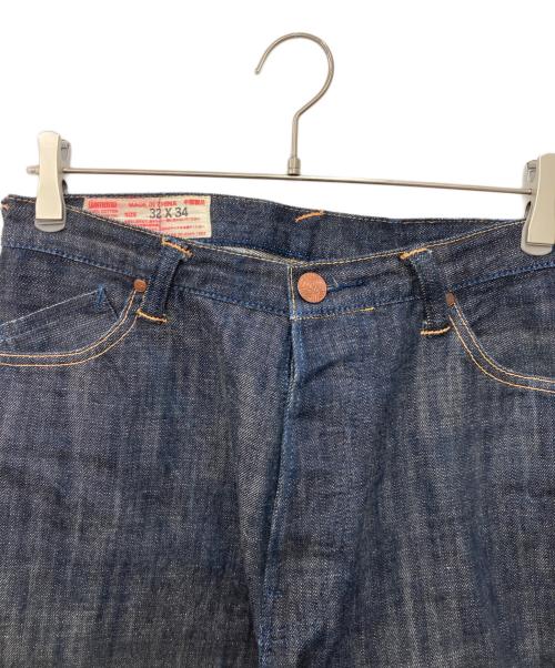 YAMANE（ヤマネ）YAMANE (ヤマネ) Lot2100 カモメ刺繍デニムパンツ インディゴ サイズ:SIZE 32/34の古着・服飾アイテム