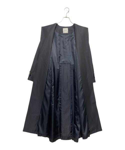 Spick and Span（スピック＆スパン）Spick and Span (スピック＆スパン) C／Cu ノーカラートレンチコート ネイビー サイズ:34の古着・服飾アイテム