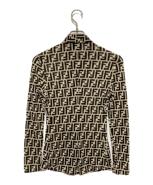 FENDI（フェンディ）FENDI (フェンディ) ズッカ柄総柄シャツ ベージュ サイズ:40の古着・服飾アイテム