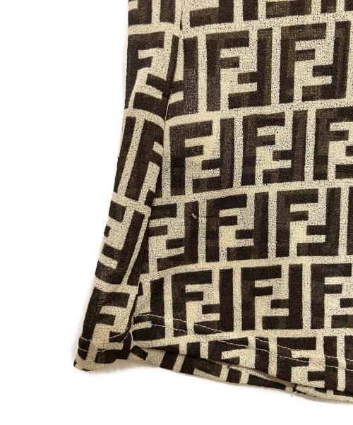 FENDI（フェンディ）FENDI (フェンディ) ズッカ柄総柄シャツ ベージュ サイズ:40の古着・服飾アイテム