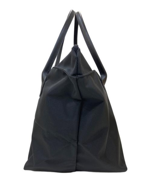 Herve Chapelier（エルベシャプリエ）Herve Chapelier (エルベシャプリエ) レザーハンドルナイロン舟形トートバッグ ブラックの古着・服飾アイテム