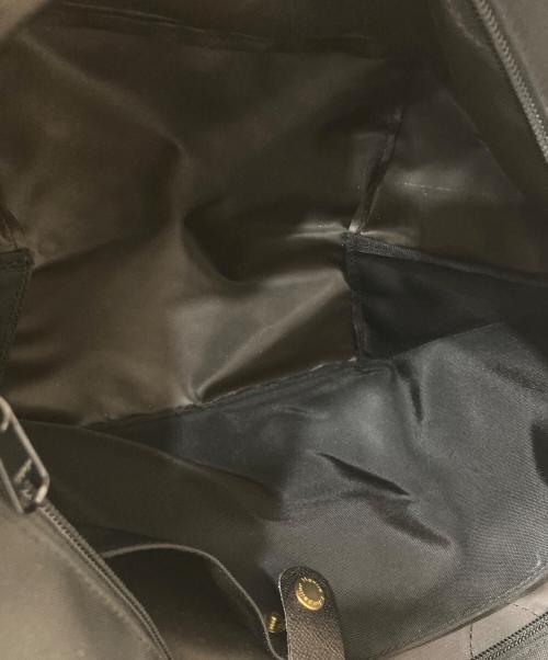 Herve Chapelier（エルベシャプリエ）Herve Chapelier (エルベシャプリエ) レザーハンドルナイロン舟形トートバッグ ブラックの古着・服飾アイテム