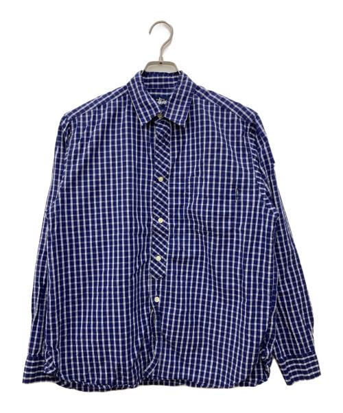 stussy（ステューシー）stussy (ステューシー) チェックシャツ ネイビー サイズ:Mの古着・服飾アイテム
