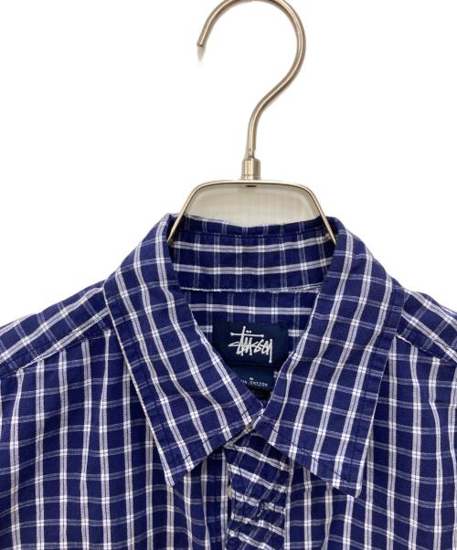 stussy（ステューシー）stussy (ステューシー) チェックシャツ ネイビー サイズ:Mの古着・服飾アイテム