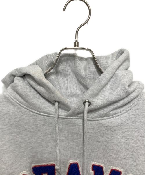 BEAMS（ビームス）BEAMS (ビームス) BEAMS ロゴ ベーシック フーディ ライトグレー サイズ:Sの古着・服飾アイテム