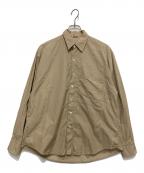 AURALEEオーラリー）の古着「WASHED FINX TWILL BIG SHIRTS」｜ベージュ