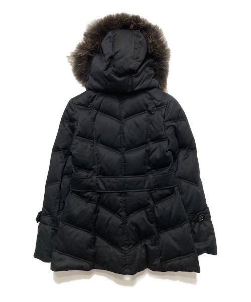 Burberry's（バーバリー）Burberry's (バーバリー) ラクーンファー付きダウンコート ブラック サイズ:40の古着・服飾アイテム