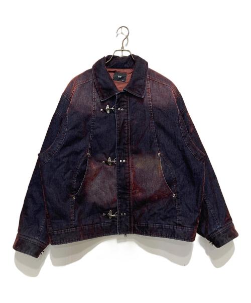 HARE（ハレ）HARE (ハレ) ナカワタファイヤーマンバックルデニムブルゾン レッド サイズ:MEDIUMの古着・服飾アイテム