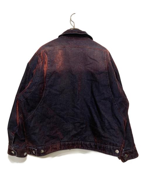 HARE（ハレ）HARE (ハレ) ナカワタファイヤーマンバックルデニムブルゾン レッド サイズ:MEDIUMの古着・服飾アイテム