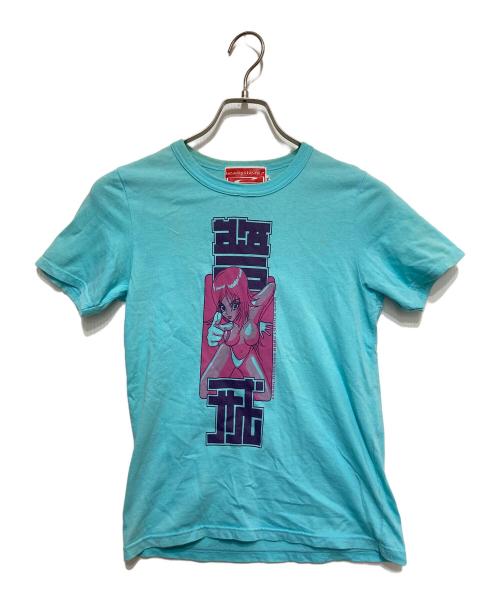 beauty:beast（ビューティービースト）beauty:beast (ビューティービースト) COSPAプリントTシャツ スカイブルー サイズ:Ⅿの古着・服飾アイテム
