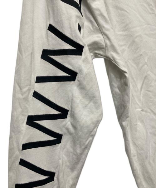 BALENCIAGA（バレンシアガ）BALENCIAGA (バレンシアガ) ヴィンテージ加工フロントロゴ長袖カットソーTシャツ ホワイト サイズ:Lの古着・服飾アイテム