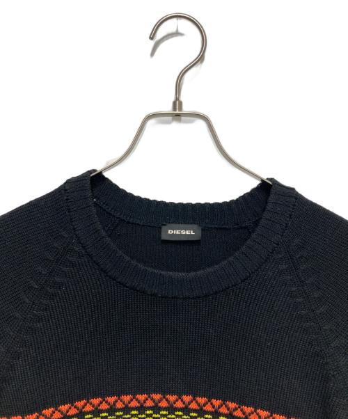 DIESEL（ディーゼル）DIESEL (ディーゼル) ロゴニット ブラック サイズ:Lの古着・服飾アイテム