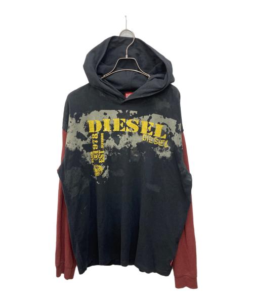 DIESEL（ディーゼル）DIESEL (ディーゼル) T-BOXT-LS-HOOD　ティーボックスティー・エルエス・フード ブラック サイズ:Ｌの古着・服飾アイテム