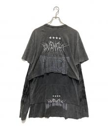 GIVENCHY（ジバンシィ）の古着「Overlapped Embroidered Tee」｜ブラック