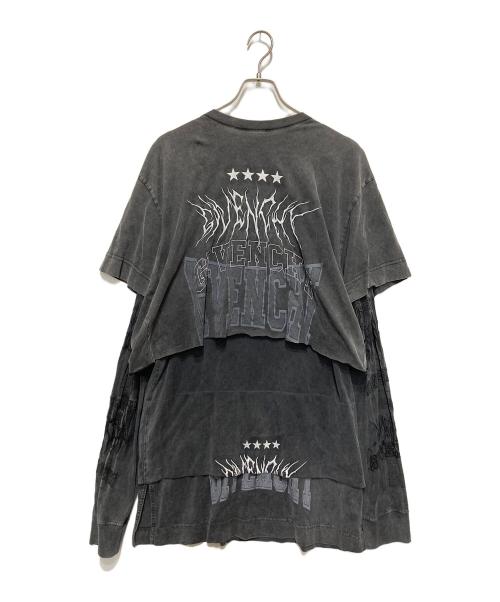 GIVENCHY（ジバンシィ）GIVENCHY (ジバンシィ) Overlapped Embroidered Tee ブラック サイズ:Lの古着・服飾アイテム