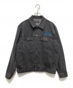 X-LARGEエクストララージ）の古着「SIDE CUTTING DENIM JACKET」｜ブラック