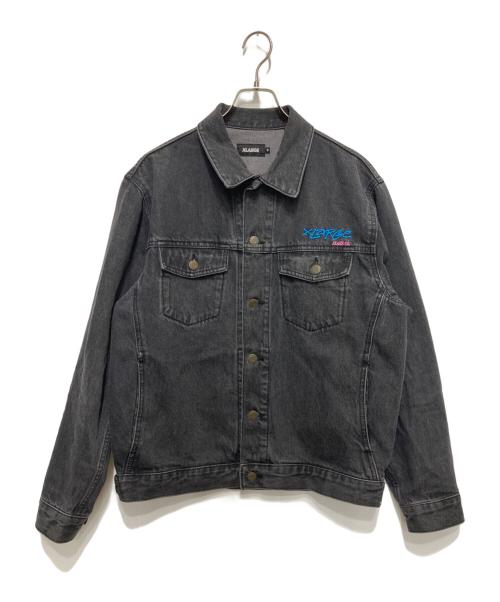 X-LARGE（エクストララージ）X-LARGE (エクストララージ) SIDE CUTTING DENIM JACKET ブラック サイズ:Ⅿの古着・服飾アイテム