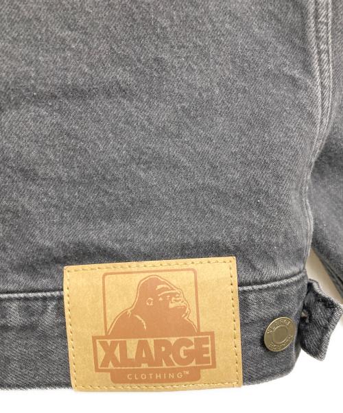 X-LARGE（エクストララージ）X-LARGE (エクストララージ) SIDE CUTTING DENIM JACKET ブラック サイズ:Ⅿの古着・服飾アイテム