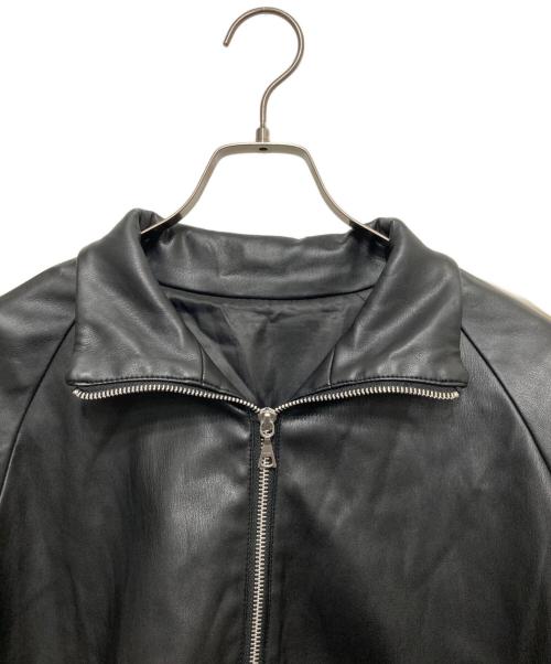 HARE（ハレ）HARE (ハレ) フェイクレザードルマントラックジャケット ブラック サイズ:FREEの古着・服飾アイテム