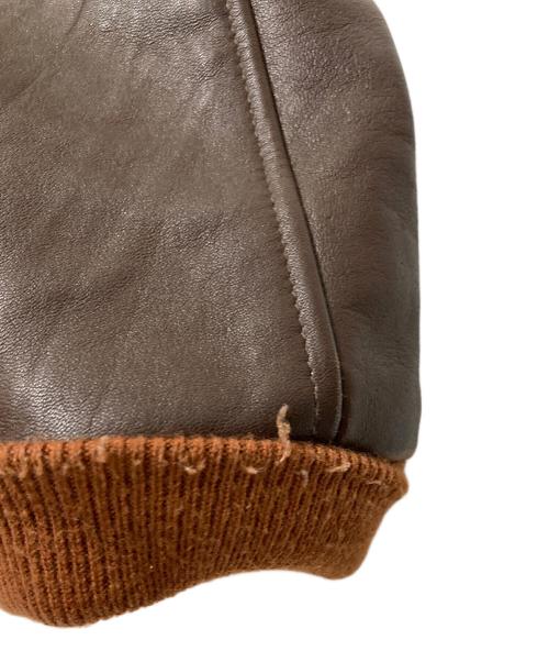 HOUSTON（ヒューストン）HOUSTON (ヒューストン) A-2 LEATHER JACKET ブラウン サイズ:38Rの古着・服飾アイテム