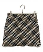 BURBERRY BLUE LABELバーバリー ブルー レーベル）の古着「チェックスカート」｜グレー