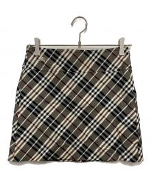BURBERRY BLUE LABEL（バーバリー ブルー レーベル）の古着「チェックスカート」｜グレー