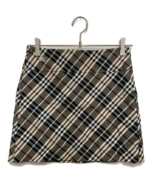 BURBERRY BLUE LABEL（バーバリー ブルー レーベル）BURBERRY BLUE LABEL (バーバリー ブルー レーベル) チェックスカート グレー サイズ:SIZE 36の古着・服飾アイテム