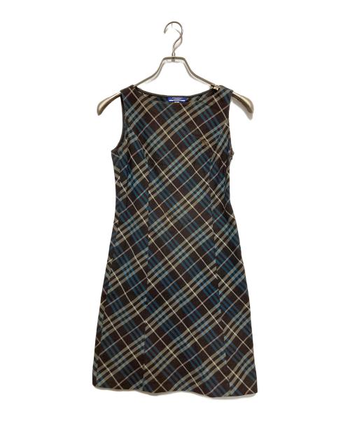 BURBERRY BLUE LABEL（バーバリー ブルー レーベル）BURBERRY BLUE LABEL (バーバリー ブルー レーベル) ノースリーブワンピース ブラウン サイズ:36の古着・服飾アイテム