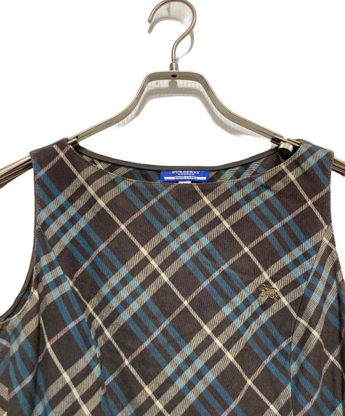 BURBERRY BLUE LABEL（バーバリー ブルー レーベル）BURBERRY BLUE LABEL (バーバリー ブルー レーベル) ノースリーブワンピース ブラウン サイズ:36の古着・服飾アイテム