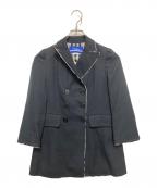 BURBERRY BLUE LABELバーバリー ブルー レーベル）の古着「裏地ノヴァチェック柄デカボタンジャケット」｜ブラック