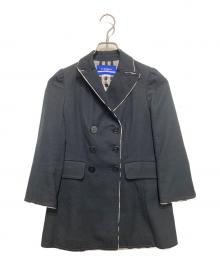 BURBERRY BLUE LABEL（バーバリー ブルー レーベル）の古着「裏地ノヴァチェック柄デカボタンジャケット」｜ブラック