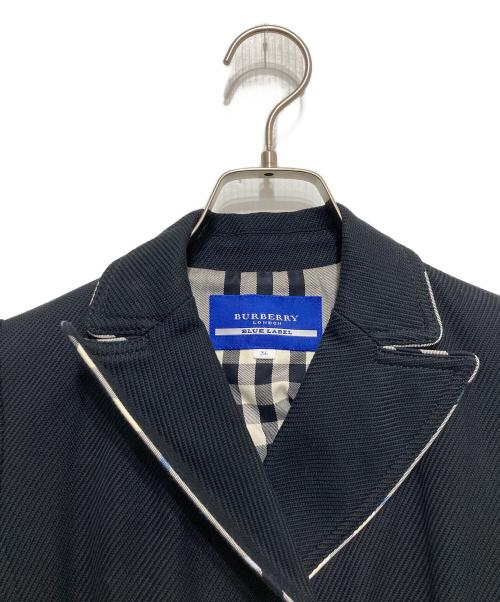 BURBERRY BLUE LABEL（バーバリー ブルー レーベル）BURBERRY BLUE LABEL (バーバリー ブルー レーベル) 裏地ノヴァチェック柄デカボタンジャケット ブラック サイズ:36の古着・服飾アイテム