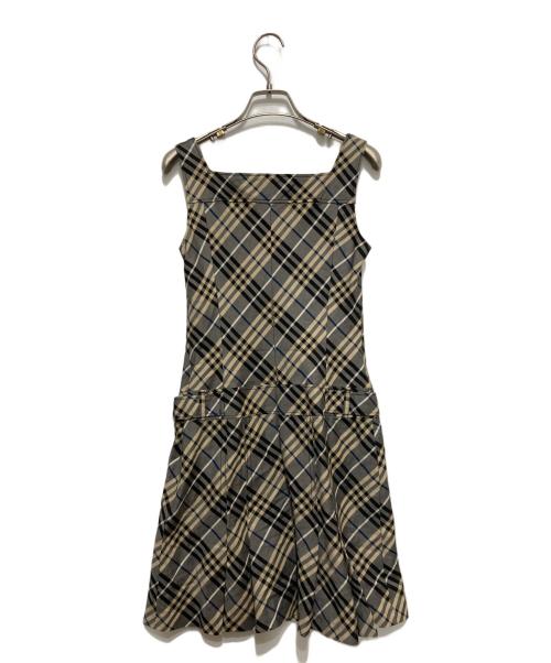 BURBERRY BLUE LABEL（バーバリー ブルー レーベル）BURBERRY BLUE LABEL (バーバリー ブルー レーベル) ノースリーブワンピース グレー サイズ:36の古着・服飾アイテム