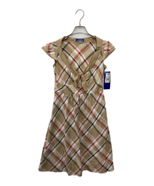 BURBERRY BLUE LABEL（バーバリー ブルー レーベル）BURBERRY BLUE LABEL (バーバリー ブルー レーベル) チェックワンピース ベージュ サイズ:36 未使用品の古着・服飾アイテム