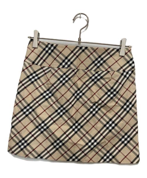 BURBERRY BLUE LABEL（バーバリー ブルー レーベル）BURBERRY BLUE LABEL (バーバリー ブルー レーベル) ノヴァチェック柄スカート ベージュ サイズ:SIZE 36の古着・服飾アイテム
