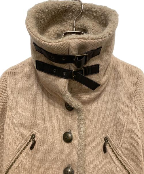 BURBERRY BLUE LABEL（バーバリー ブルー レーベル）BURBERRY BLUE LABEL (バーバリー ブルー レーベル) モヘア混ニットジャケット ベージュ サイズ:SIZE 36の古着・服飾アイテム