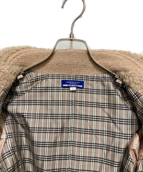 BURBERRY BLUE LABEL（バーバリー ブルー レーベル）BURBERRY BLUE LABEL (バーバリー ブルー レーベル) モヘア混ニットジャケット ベージュ サイズ:SIZE 36の古着・服飾アイテム