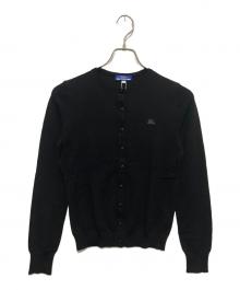 BURBERRY BLUE LABEL（バーバリー ブルー レーベル）の古着「ノヴァチェックパイピングカーディガン」｜ブラック