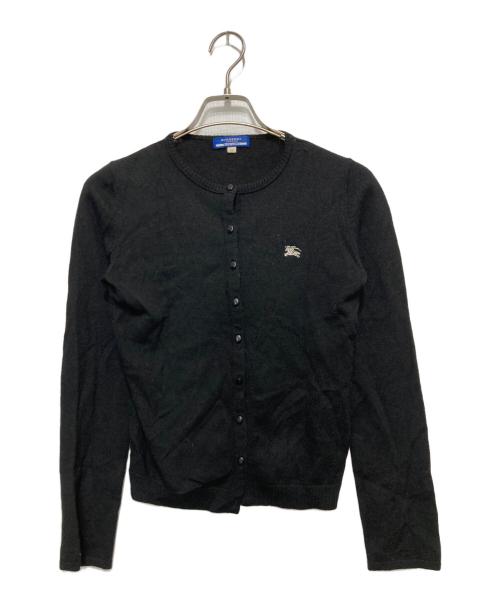 BURBERRY BLUE LABEL（バーバリー ブルー レーベル）BURBERRY BLUE LABEL (バーバリー ブルー レーベル) ノヴァチェックライン刺繍カーディガン ブラック サイズ:Mの古着・服飾アイテム