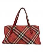 BURBERRY BLUE LABELバーバリー ブルー レーベル）の古着「バッグ」｜レッド